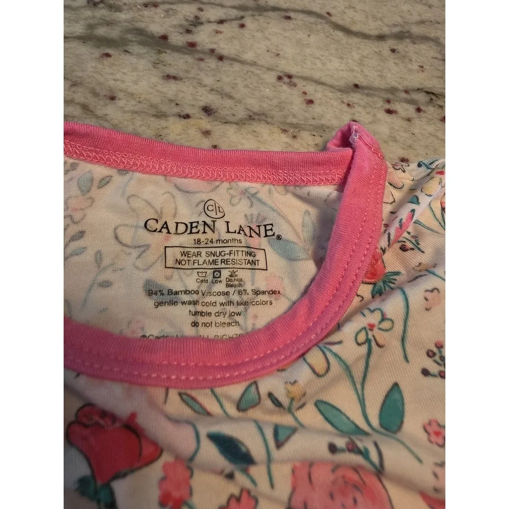 Caden Lane PJs 18-24m‎ pink floral set